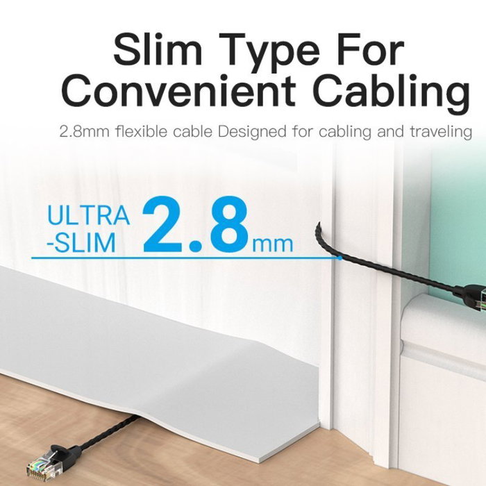Vention Cable de red RJ45 UTP IBIBD Cat.6A 50cm Negro